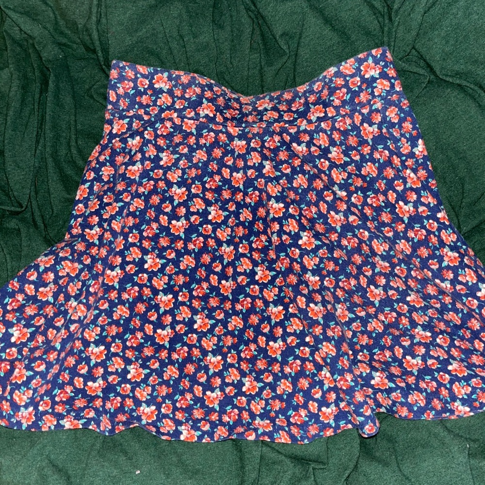 aeo floral skater mini skirt